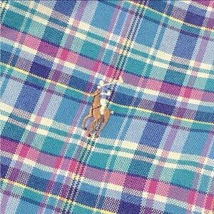 Ralph Lauren Men’s XL Tartan Plaid Casual Button Down Shirt Flesh Pony Classic